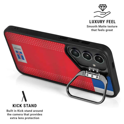 Iceland Soccer Flag Galaxy S24 FE Kickstand Case